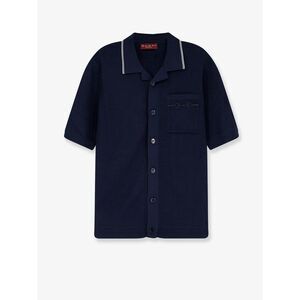 Gucci Men Viscose Blend Polo Shirt With Front Horsebit Embroidery